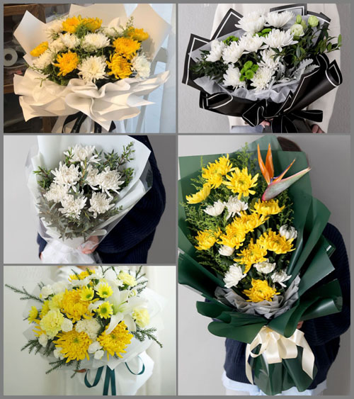 安徽阜阳市颍泉区伍明镇章集村白事花束代送